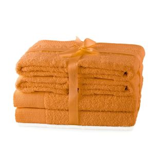 Set ručníků AmeliaHome Amary oranžové, velikost 2*70x140+4*50x100