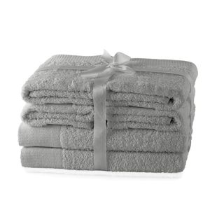 Set ručníků AmeliaHome Amary šedé, velikost 2*70x140+4*50x100