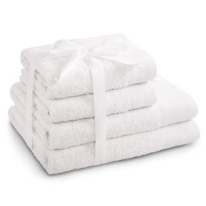 Sada bavlněných ručníků AmeliaHome AMARI bílá, velikost 2*70x140+2*50x100