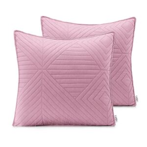 Povlaky na polštáře AmeliaHome Softa růžové/stříbrné