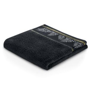 Bavlněný ručník AmeliaHome Pavos černý, velikost 30x50
