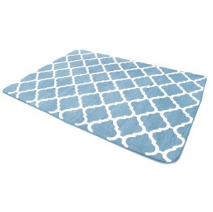 Tutumi Plyšový koberec Clover Baroc modrý, velikost 140x200