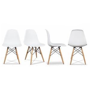 MODERNHOME Jídelní židle GoodHome Italiano 4 kusy - bílé