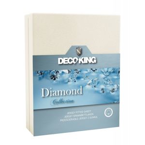 Bavlněné prostěradlo DecoKing DIAMOND ecru 
