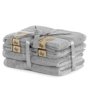 Set šedých ručníků DecoKing BAMBY, velikost 2*70x140+4*50x100