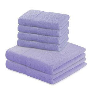 Set 2 osušek a 4 ručníků DecoKing Ginna fialové