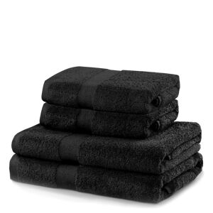 Set černých ručníků DecoKing Niki, velikost 2*70x140+2*50x100