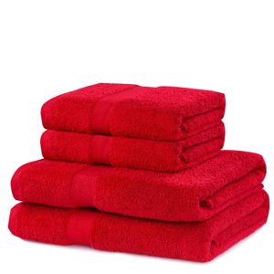 Set červených ručníků DecoKing Niki