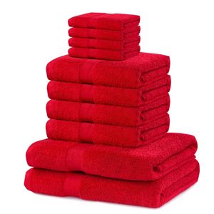 Set ručníků DecoKing Kunis červené, velikost 2*70x140+4*50x100+4*30x50