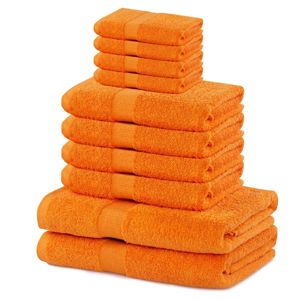 Set ručníků DecoKing Kunis oranžové, velikost 2*70x140+4*50x100+4*30x50
