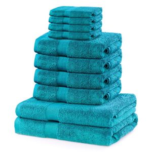 Set ručníků DecoKing Kunis tyrkysové, velikost 2*70x140+4*50x100+4*30x50