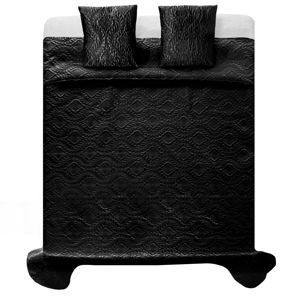 Tutumi Přehoz na postel Verona + 2 povlaky na polštář černá, velikost 200x220