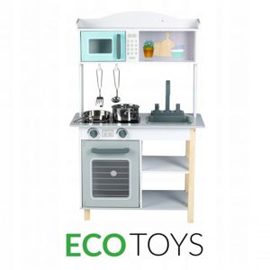 ECOTOYS Dřevěná kuchyně s příslušenstvím Eco Toys