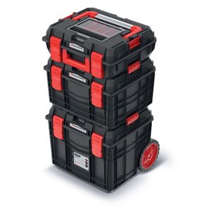 Prosperplast Sada kufrů na nářadí 3 ks CEBLOCCK ALLU LOG 45 x 38 x 84,5 cm černo-červená