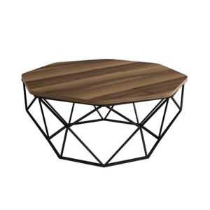 Hanah Home Konferenční stolek Diamond 90 cm ořech