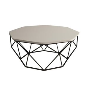 Hanah Home Konferenční stolek Diamond 90 cm krémový