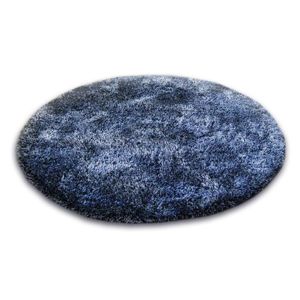 3kraft Kulatý koberec SHAGGY NARIN černo-fialový
