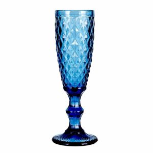 DekorStyle Sklenice na šampaňské DIAMENT 170 ml modrá