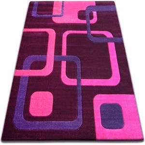 3kraft Kusový koberec FOCUS - F240 fialový čtverce