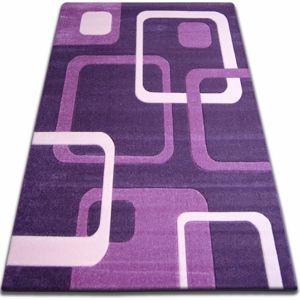 3kraft Kusový koberec FOCUS - F240 tmavě fialový čtverce