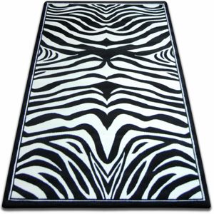 3kraft Kusový koberec FOCUS - 9032 zebra černý / bílý