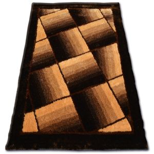 3kraft Kusový koberec SHAGGY SOFT - 3D KANE hnědý