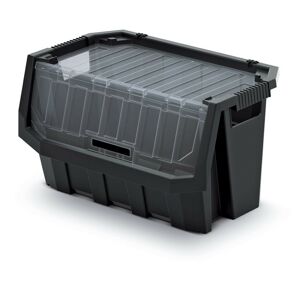Prosperplast Plastový úložný box uzavíratelný TRUKMAX PLUS černý, varianta 580x380x342