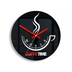 Mazur Nástěnné hodiny Coffe Time černé