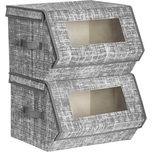 Rongomic Úložný box Asdo šedý - 2 kusy