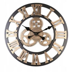 Tutumi 3D nástěnné hodiny Oras 60 cm zlato-černé 