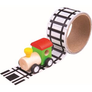 Bigjigs Toys Lepící páska koleje s mašinkou ROAD