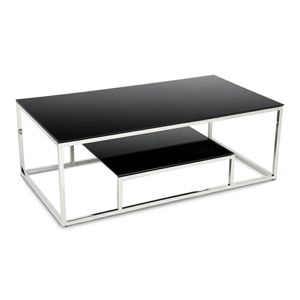 DekorStyle Konferenční stolek STIVAR velký stříbrný