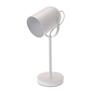 DekorStyle Kovová kancelářská stolní lampa 43,5 cm - bílá