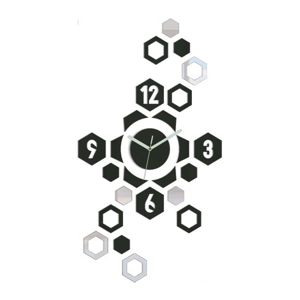 Mazur 3D nalepovací hodiny Hexagon wenge