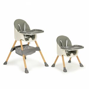 Jídelní židlička 2v1 POPPY EcoToys šedá