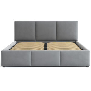 MJ-Furniture Čalouněná postel Nela 140x200 světle šedá
