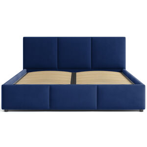 MJ-Furniture Čalouněná postel Nela 160x200 modrá