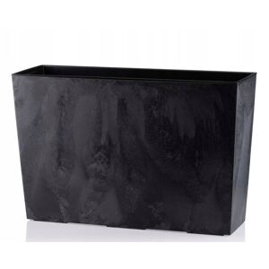DekorStyle Truhlík s vkladem Bloom černý beton