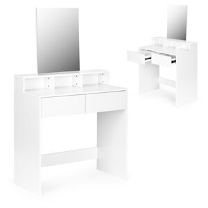 MODERNHOME Toaletní stolek Pretty se zrcadlem a zásuvkami bílý