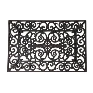 DekorStyle Dekorativní gumová rohožka Victoriana 60x40 cm černá