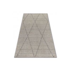 Dywany Lusczow Kusový koberec SOFT ROMBY krémovo-béžový, velikost 80x150