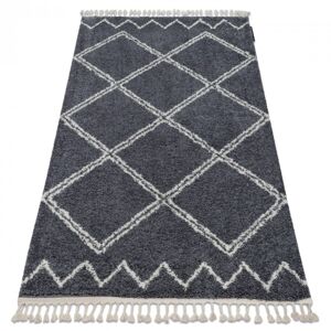 3kraft Kusový shaggy koberec BERBER ASILA šedý, velikost 160x220