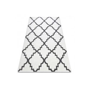 3kraft Kusový koberec SKETCH CAMERON bílý /šedý trellis, velikost 180x270