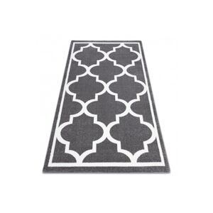 3kraft Kusový koberec SKETCH KIERAN šedý  / bílý trellis, velikost 180x270