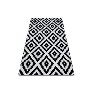 Dywany Lusczow Kusový koberec SKETCH PHILIP bílý / černý - čtverce, velikost 240x330