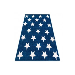 3kraft Kusový koberec SKETCH PETER modrý / bílý - Hvězda, velikost 120x170