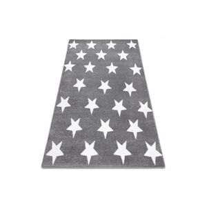 3kraft Kusový koberec SKETCH MIKE šedý / bílý - Hvězda, velikost 160x220