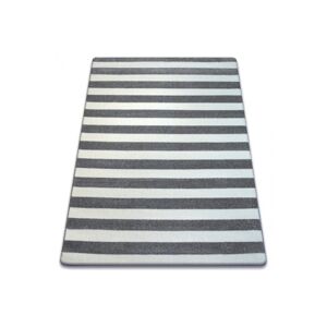 3kraft Kusový koberec SKETCH WILLIAM šedý/bílý - pruhovaný, velikost 200x290