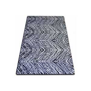 Dywany Lusczow Kusový koberec SKETCH ETHAN bílý / černý - cikcak, velikost 120x170
