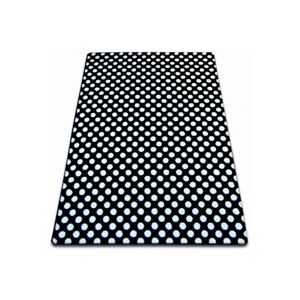 Dywany Lusczow Kusový koberec SKETCH JAMIE bílý / černý - tečky, velikost 120x170